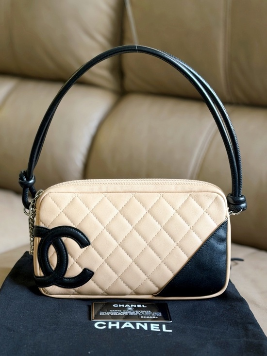 CHANEL Handbags - Chanel Classic CC Logo Cambon Pochette Quilted Leather Small Shoulder Bag Black